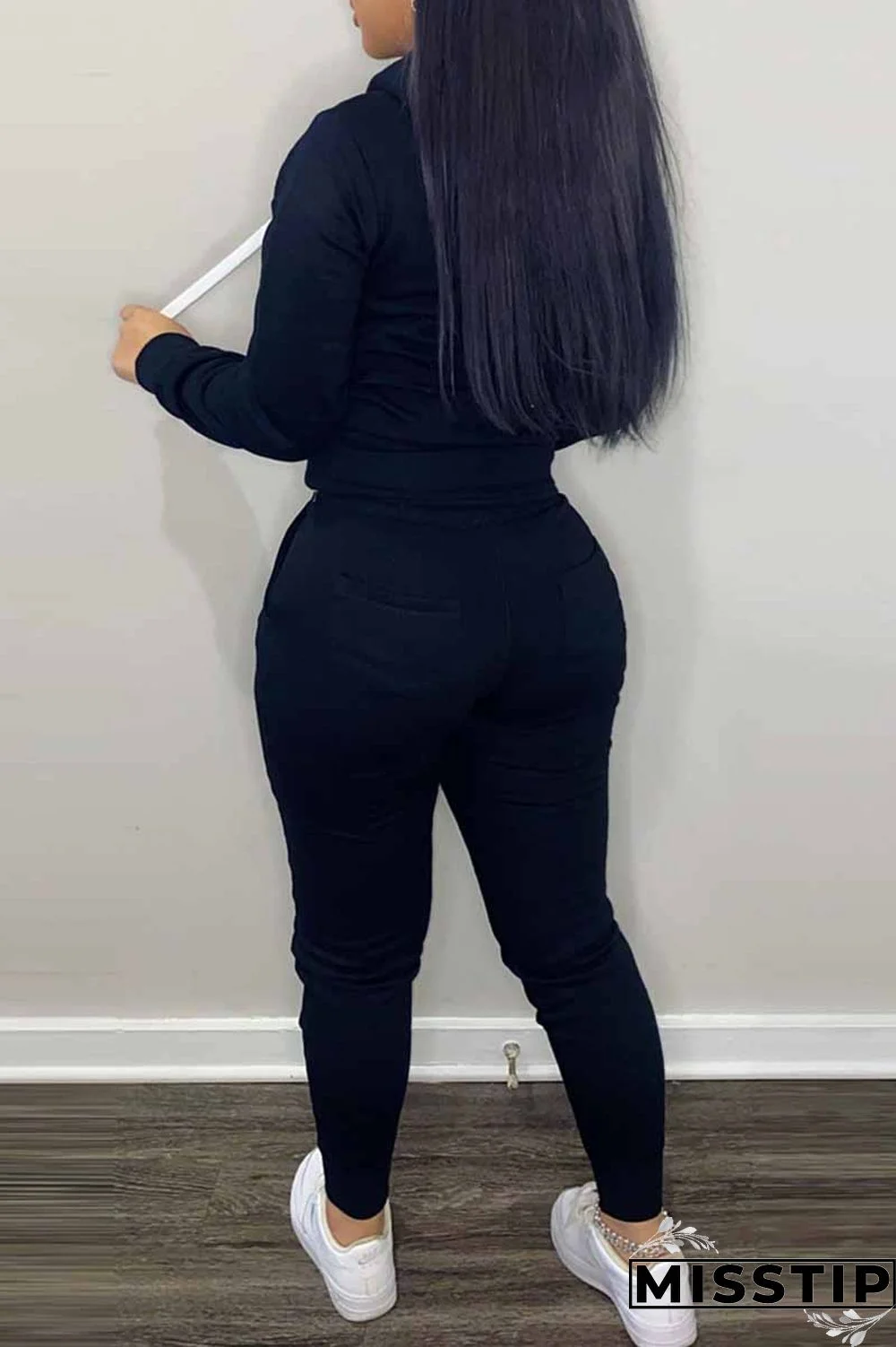 Khaki Elegant Print Letter Hooded Collar Long Sleeve Two Pieces