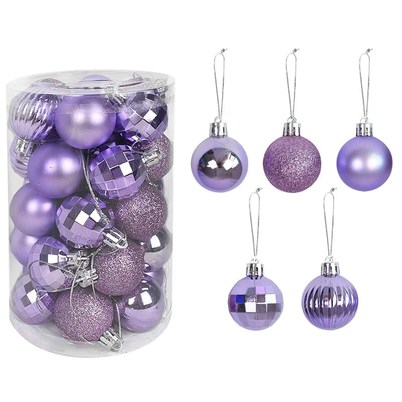 34pcs 4cm Christmas Tree Decorations Balls Bauble Xmas Party Hanging Ball Ornaments Christmas Decorations for Home New Year Gift