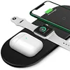 3 in 1 kabelloses Ladeger&auml;t f&uuml;r Mobiltelefon. Kopfh&ouml;rer und Uhr