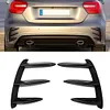 1 Pair Car Rear Bumper Canards for Benz W176 A200 A250 A260 A45 (Glossy Black)