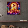 Belle vitrail Full DIY 5d trou de peinture diamant rond pour adultes/d&eacute;butants d&eacute;coration int&eacute;rieure peintures &agrave; points diamant&eacute;s arts plastiques 40x40cm