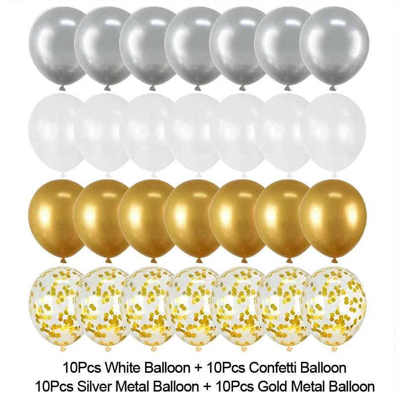 40pcs Navy Blue Balloon Set Wedding Kids Birthday Party Latex Confetti Balloons Garland Graduation Party Decoration Baby Shower