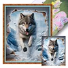 Wolf-11CT Stamped Cross Stitch 40*50cm/15.75*19.69in