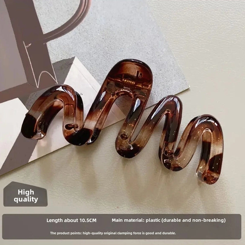 Large Hair Volume Multi- Grab Clip Shark Clip Back Head Black Frosted High Sense Hairpin Hairpin Yiwu Accessories