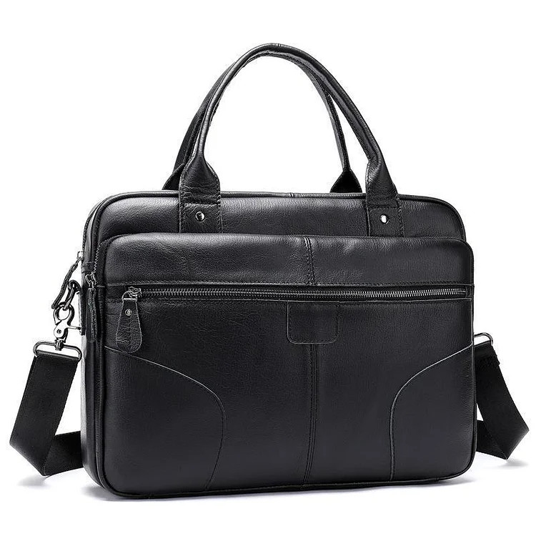 Large Capacity Vintage Leather Casual Business Briefcase