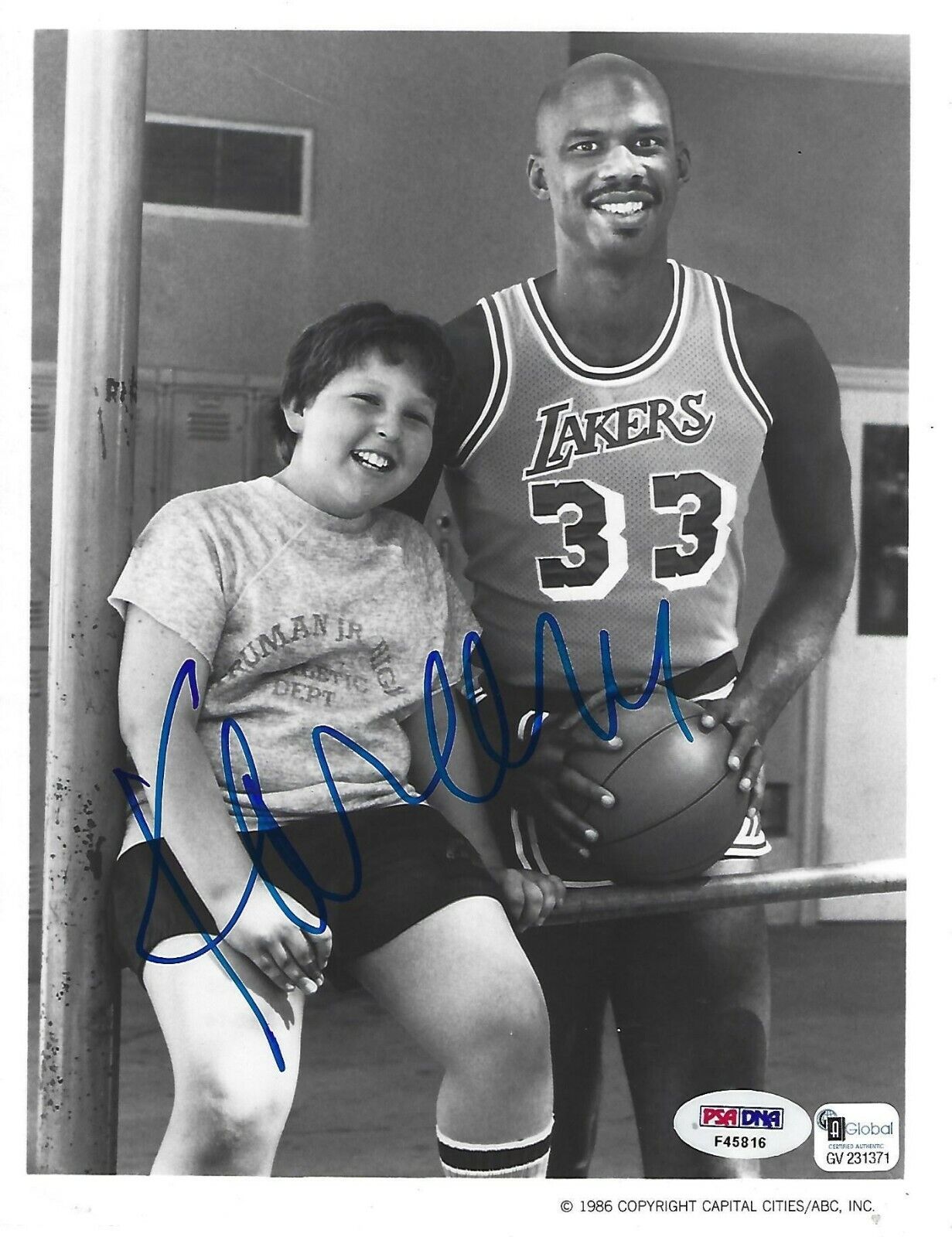 Kareem Abdul-Jabbar Signed Ask Max Movie 7x9 Photo Poster painting PSA/DNA COA Lakers Autograph