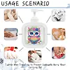 2 pi&egrave;ces de bouteille de pompe Owl Diamond Art, distributeur vide rechargeable avec pompe, distributeur liquide de vaisselle pour savon &agrave; mains, lotion et apr&egrave;s-shampoing id&eacute;al pour l&rsquo;&eacute;vier de la salle de bain, cuisine