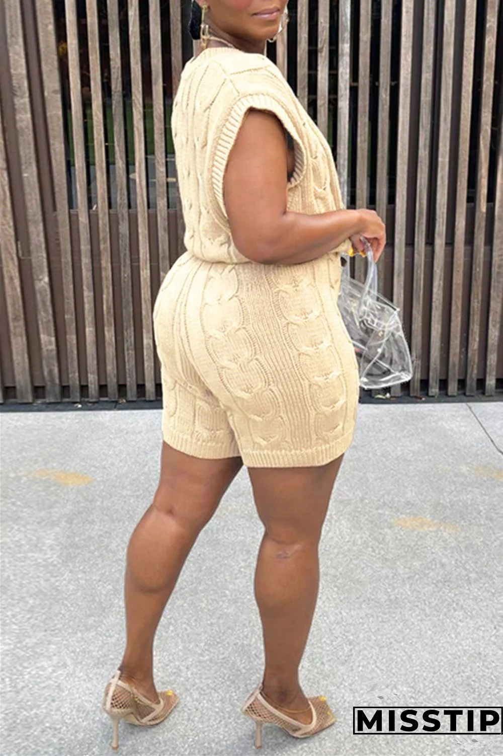 Black Fashion Casual Solid Patchwork V Neck Sleeveless Two Pieces