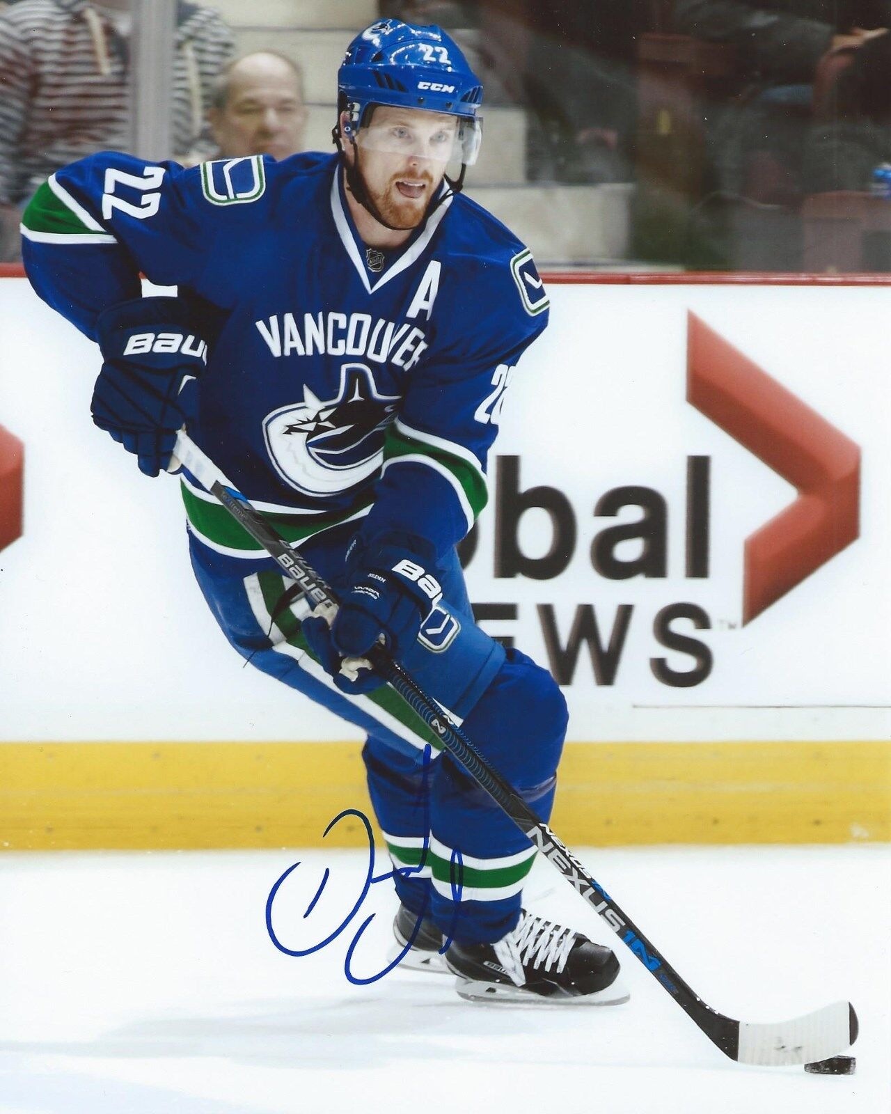 Daniel Sedin Signed 8×10 Photo Poster painting Vancouver Canucks Autographed COA J