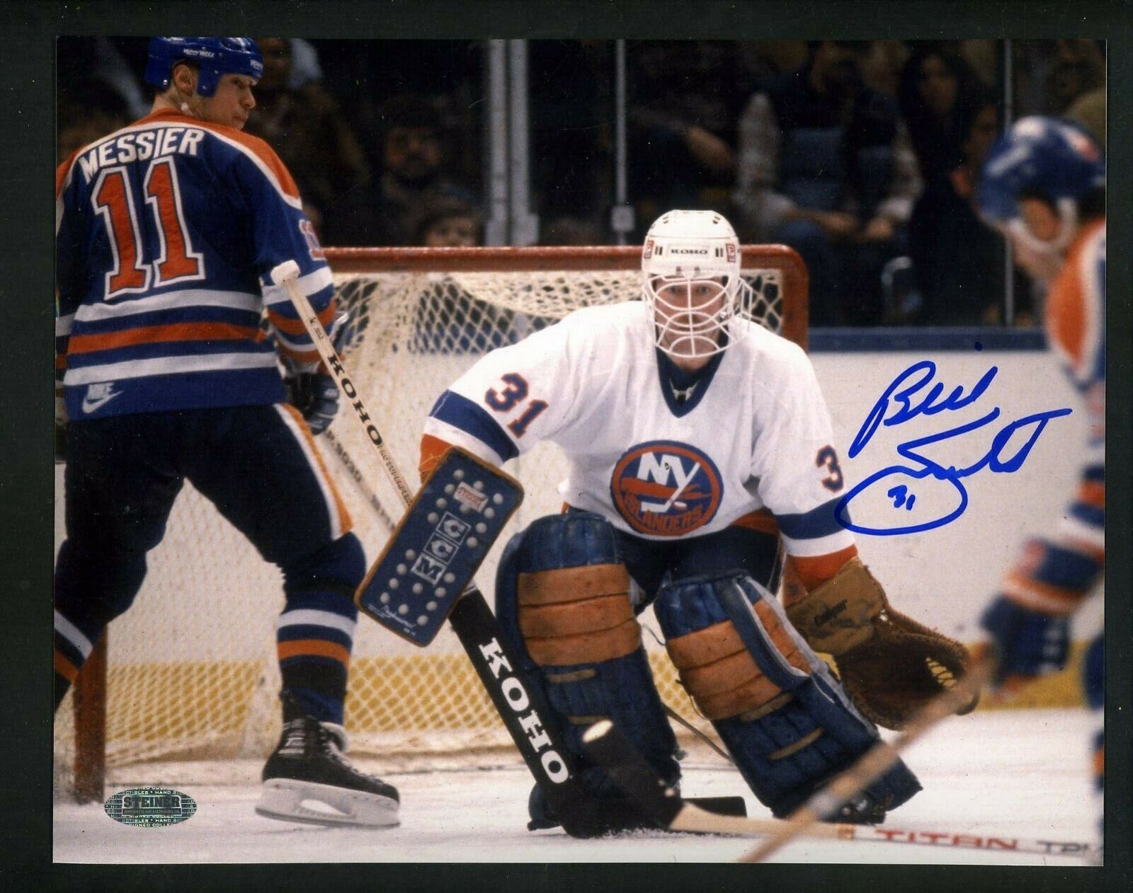 Billy Smith Signed Autographed STEINER 8 x 10 Photo Poster painting New York Islanders