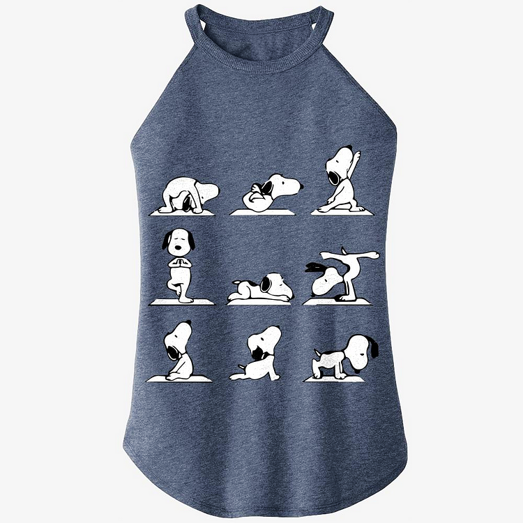 Snoopy Different Yoga Poses, Snoopy Rocker Tank Top