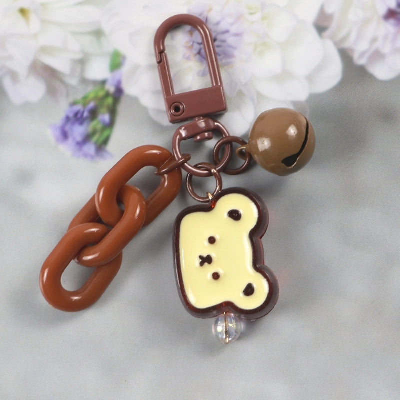 Cute Flower Butterfly Arylic Metal Unisex Bag Pendant Keychain