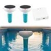 7-in-1 Digital Pool Water Tester WiFi PH and Salinity Temperature EC ORP Floating Chlorine Tester for Swimming Pools Hot Tub Jacuzzi Spa (No Calibration Fluid)