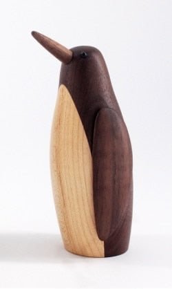 Denmark wood small penguin ornaments American country soft decoration Housing model study desktop wooden play equipment