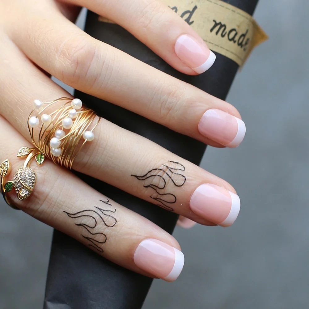 Gel Exquisite French Coffin Baby nude Acrylic nails salon 24pcs Baby pink Fake nails ballet UV glossy reuseull wholesale droship-Nail Inspo