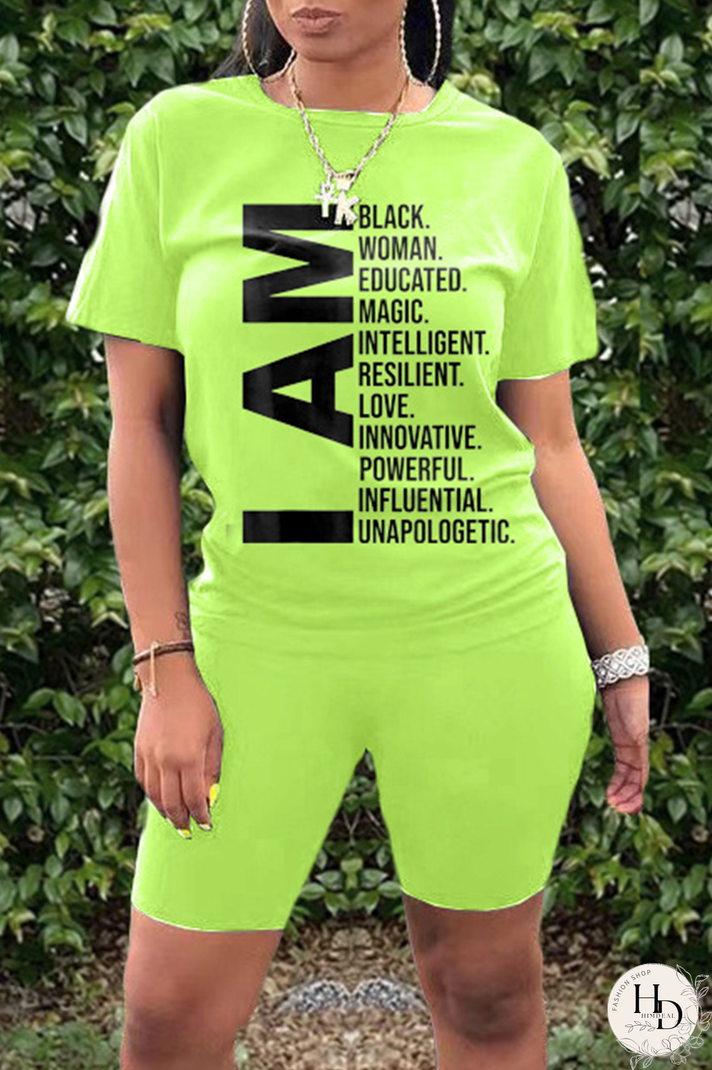 Black Casual Print Split Joint O Neck Short Sleeve Two Pieces