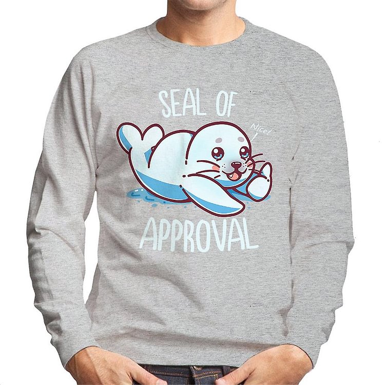Cute Seal Of Approval Men's Sweatshirt