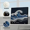 DIY Pearl Painting Waves for Home Wall Decor with Frame(30*30cm)