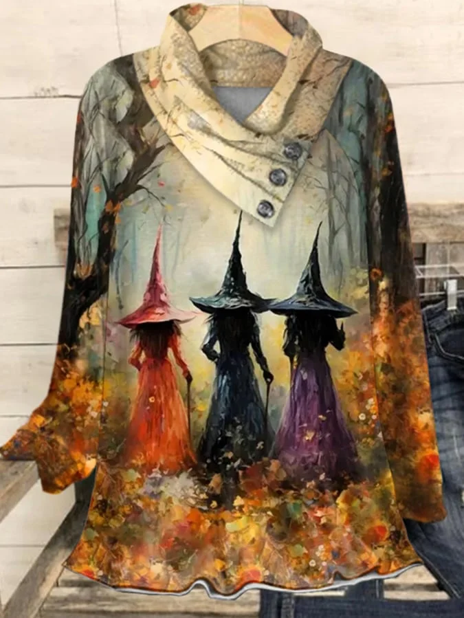 Women's Witch Print T-Shirt