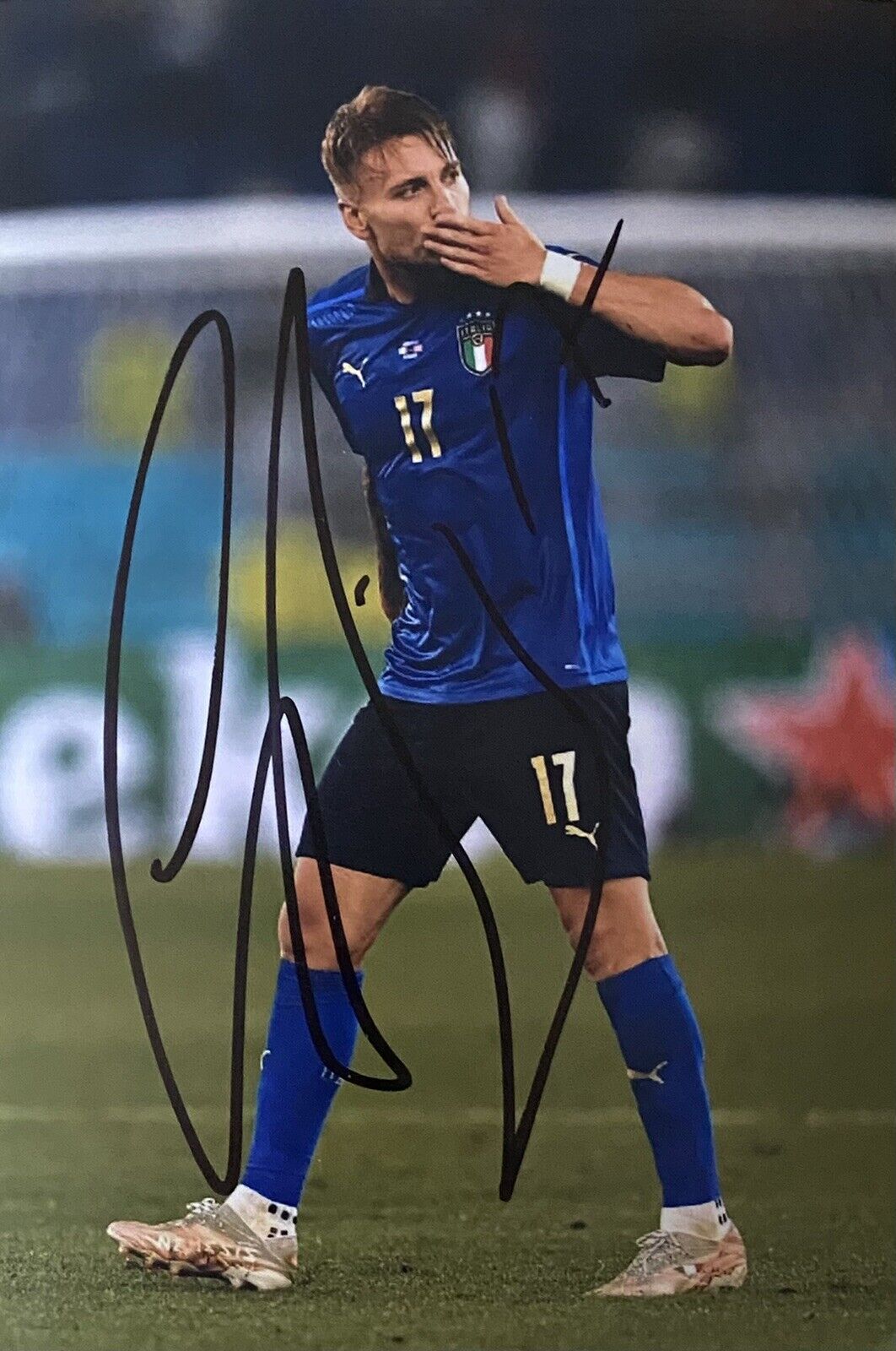 Ciro Immobile Genuine Hand Signed Italy Euro 2020 6X4 Photo Poster painting