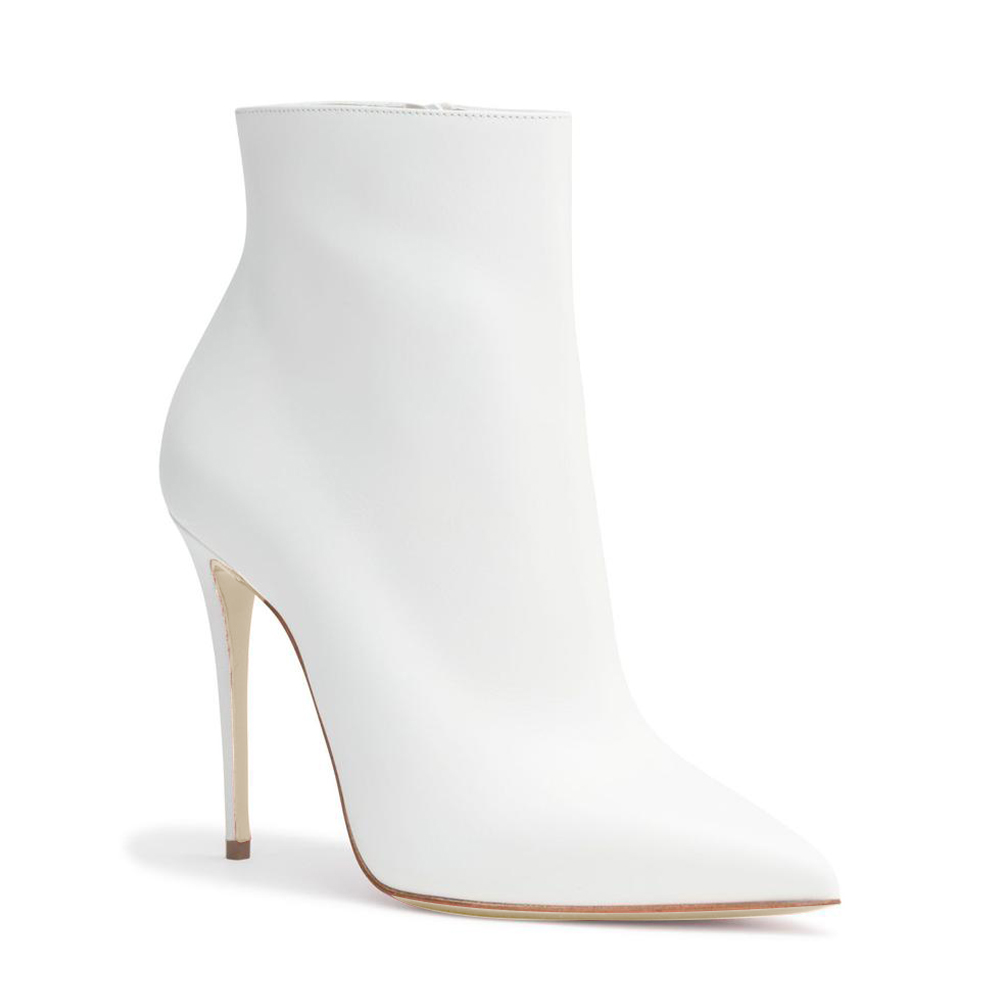 100mm Women's Closed Pointed Toe Stilettos Ankle Boots-MERUMOTE