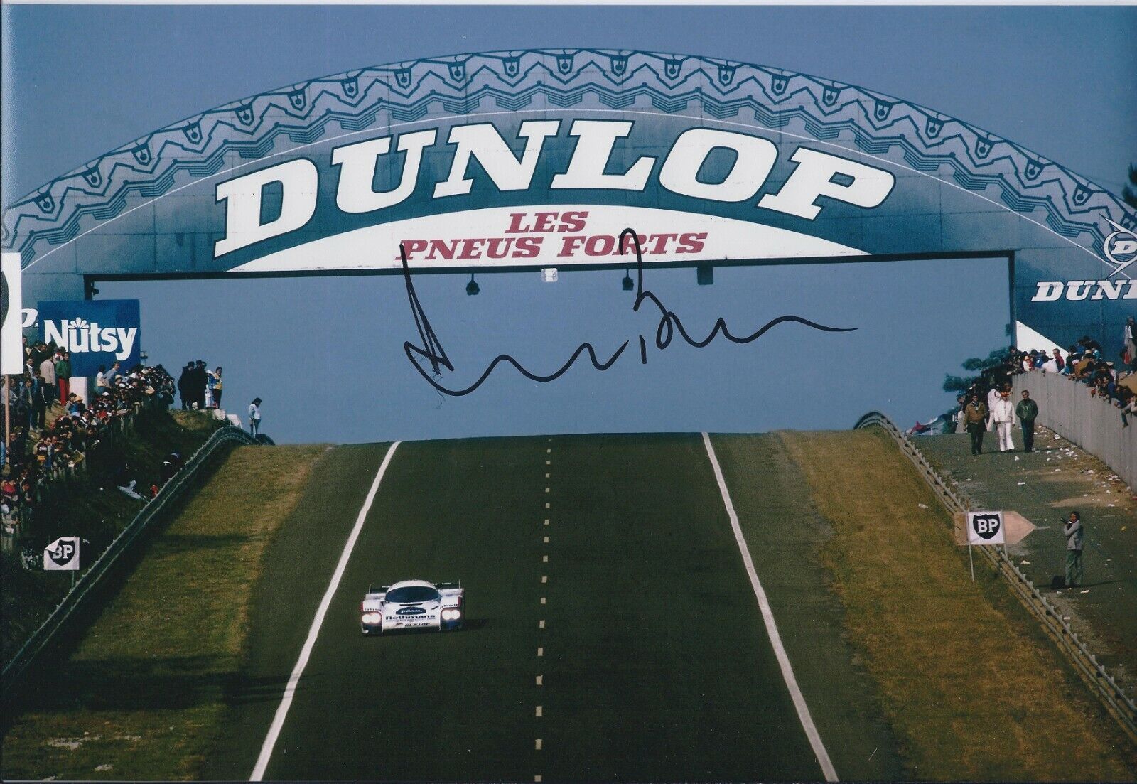 DEREK BELL Signed 12x8 Photo Poster painting Dunlop In Person PORSCHE Autograph AFTAL COA