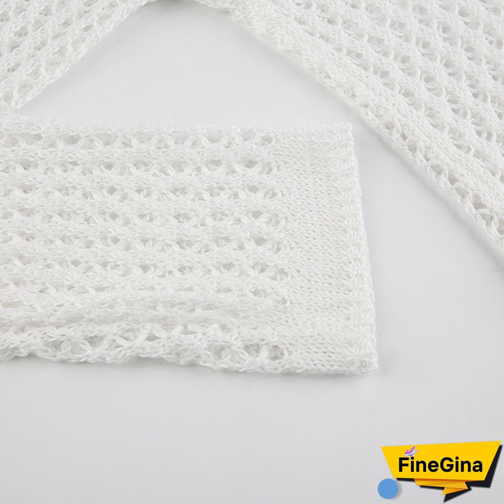 Pure Color Hollow Out Casual Crochet Top