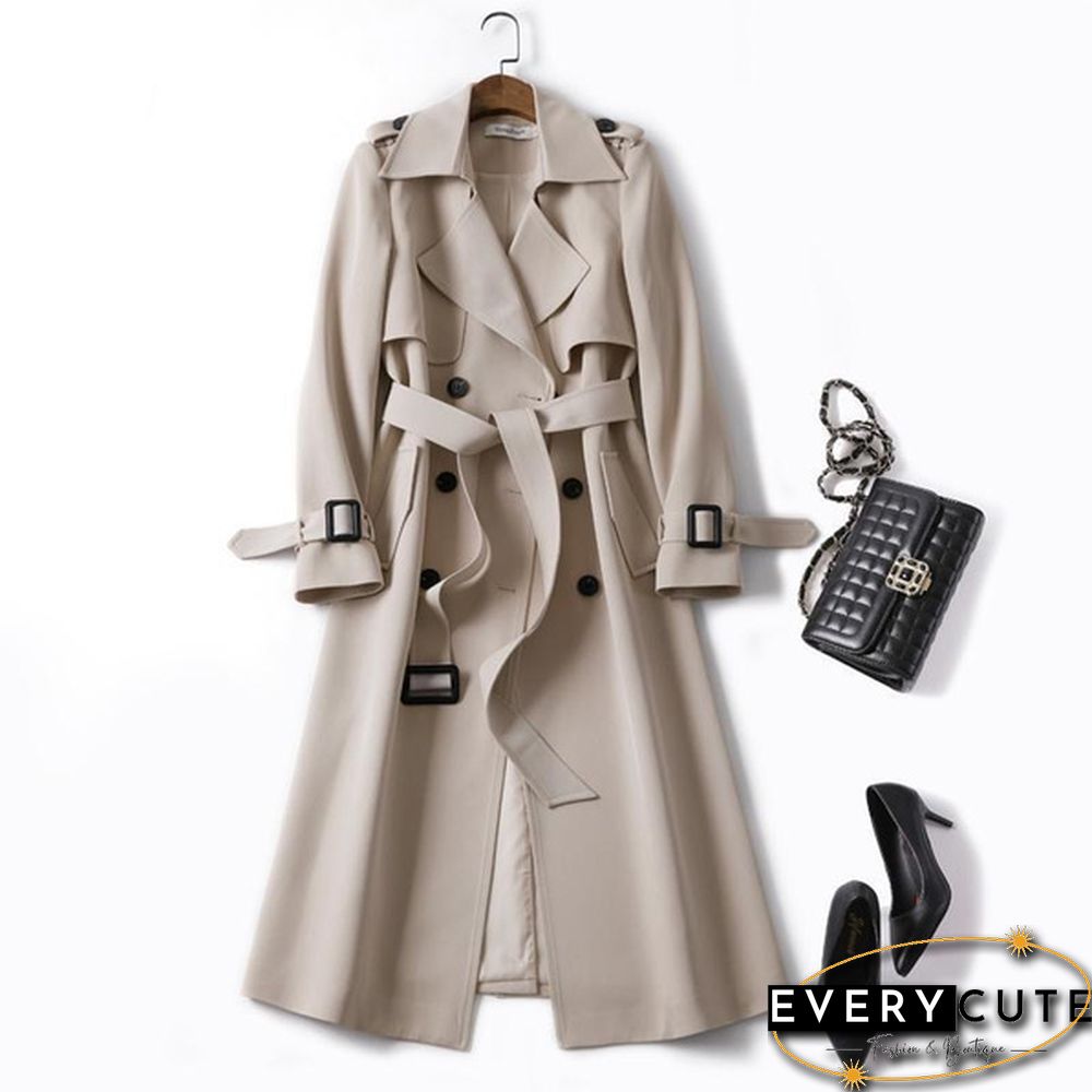 autumn Long Trench Coat Women Double Breasted Slim Trench Coat Female Outwear Fashion Windbreaker coat