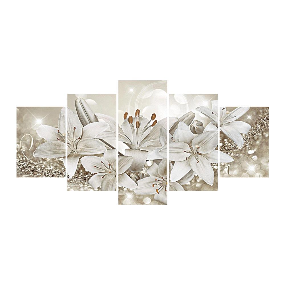 

5pcs Lily - Round Drill Diamond Painting - 95*45CM (Multi Big Size), 501 Original