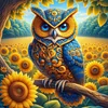 Diamond Painting-5D Full Round Drill Owl(40x40cm)