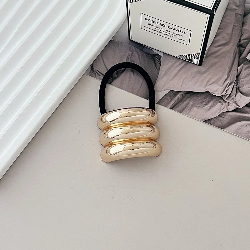 Women’s Minimalist IG Style Solid Color Zinc Alloy Hair Tie