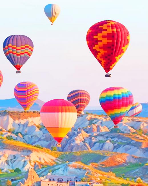 

Istanbul Hot Air Balloons – Paint By Numbers - 40*50CM, 501 Original
