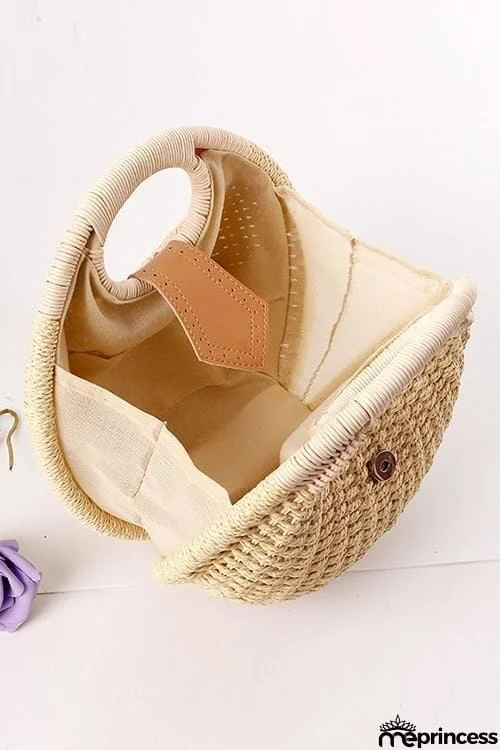 Snail Straw Tote Bag