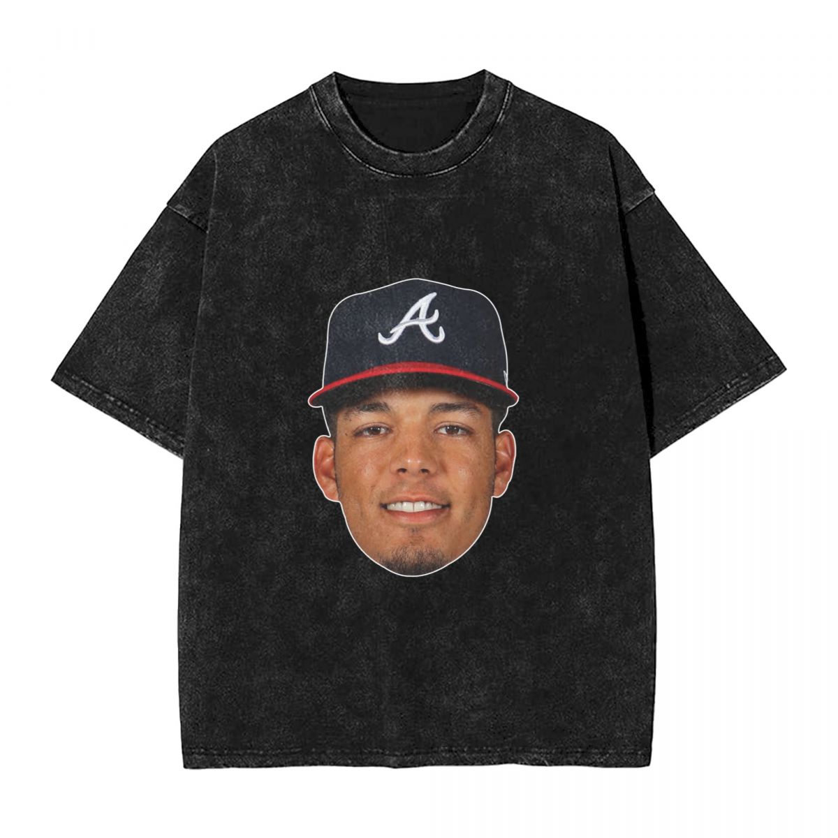 Atlanta Braves Vaughn Grissom Washed Oversized Vintage Men's T-Shirt