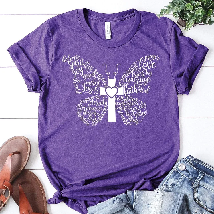 Butterfly Cross Tee-Annaletters