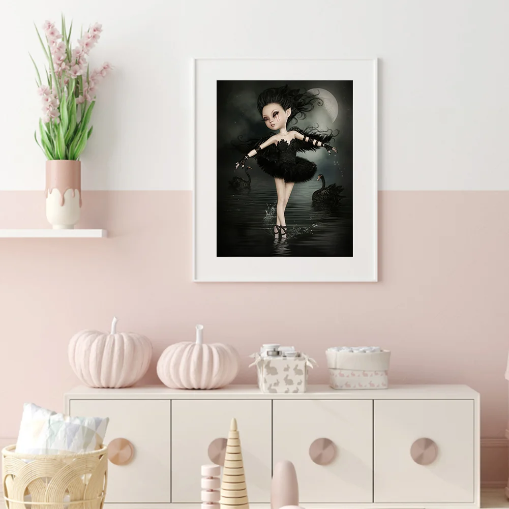 5D DIY Full Round Drill Diamond Painting Big Eyes Doll Rhinestone (NH643)