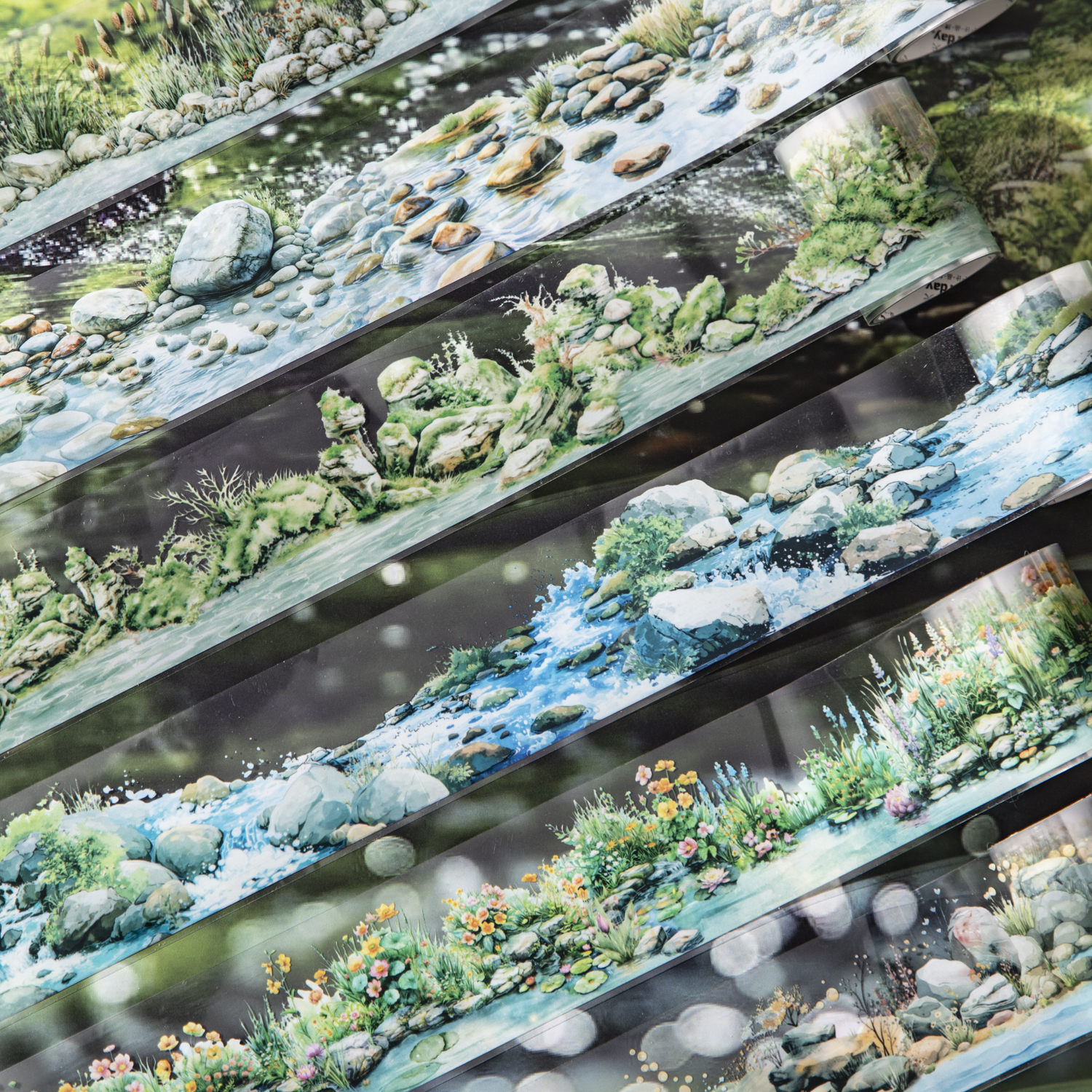 PET 테이프 - 50mm*200cm 센 강변 시리즈 빈티지 식물 꽃