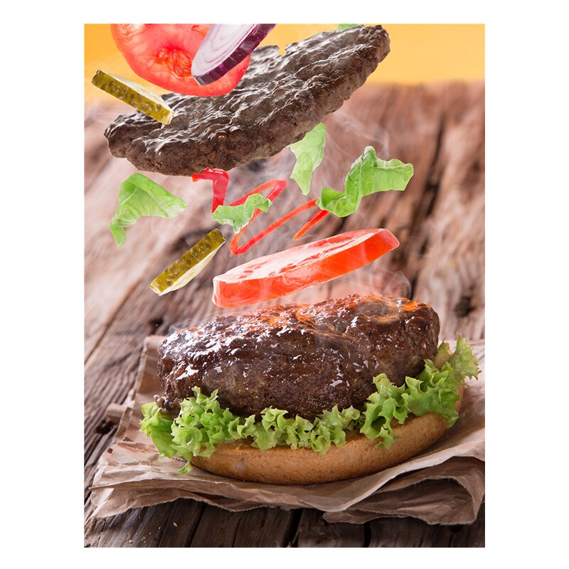 Big Tasty Burger Poster and Prints Home Decor Wall Art Food Hamburg Coke Canvas Painting Kitchen Room Decoration Modern Pictures
