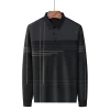 Men's Jacquard Striped Fashion Loose POLO