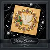 (25x25cm)DIY Pearl Painting Xmas Framed Handmade Pearl Material Art Kit Living Room Decor
