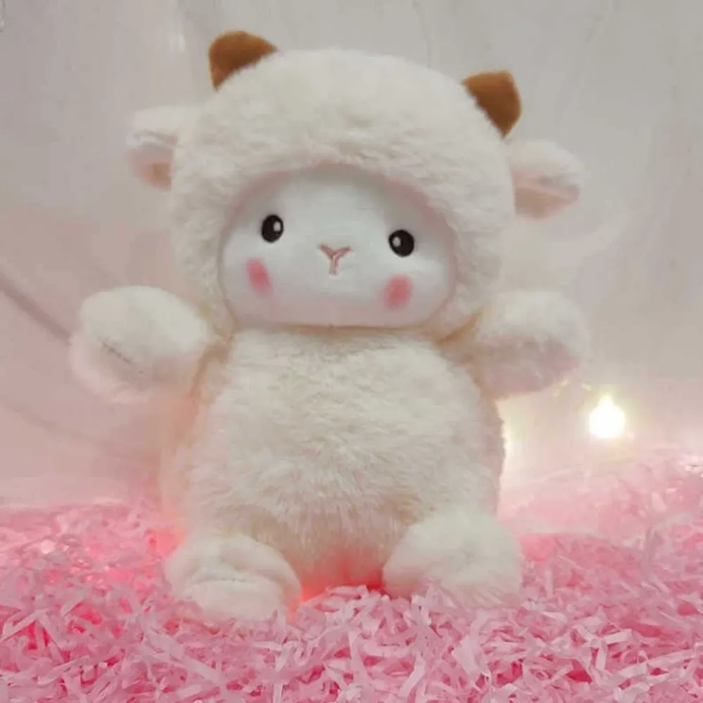 Cute little lamb toy Japanese alpaca plush cute alpaca animal doll sleep pillow