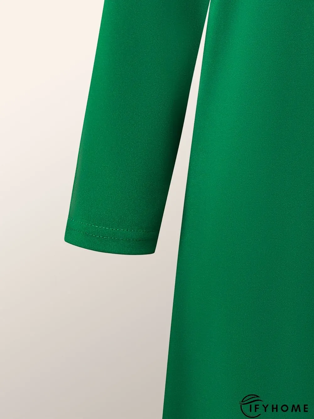 High Elasticity Loose Long sleeve H-Line Elegant Boat Neck Dress | IFYHOME