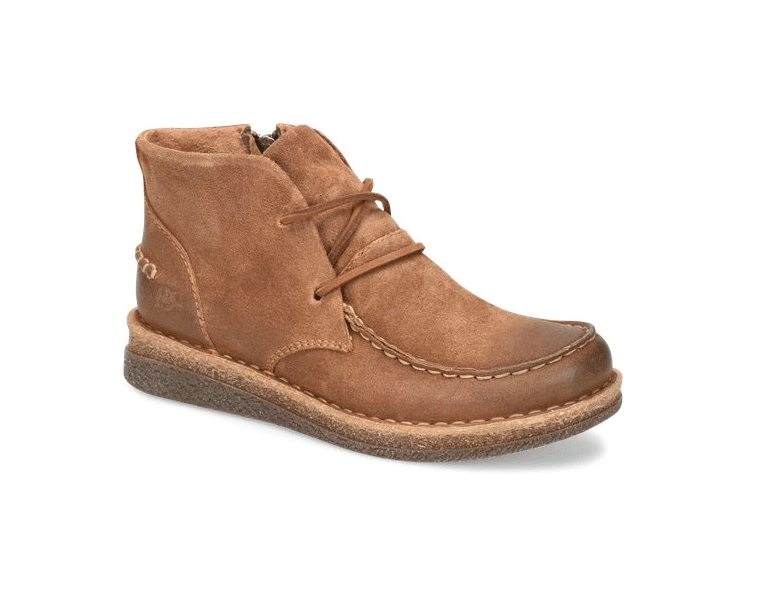 Born Women's Analia Tan Distressed Leather Moc Toe Ankle Boot Bootie BR00448