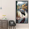 (US Only)Crane Printed Cross Stitch Kit 40x70cm DIY 11CT Thread Art Needlework Home Decor