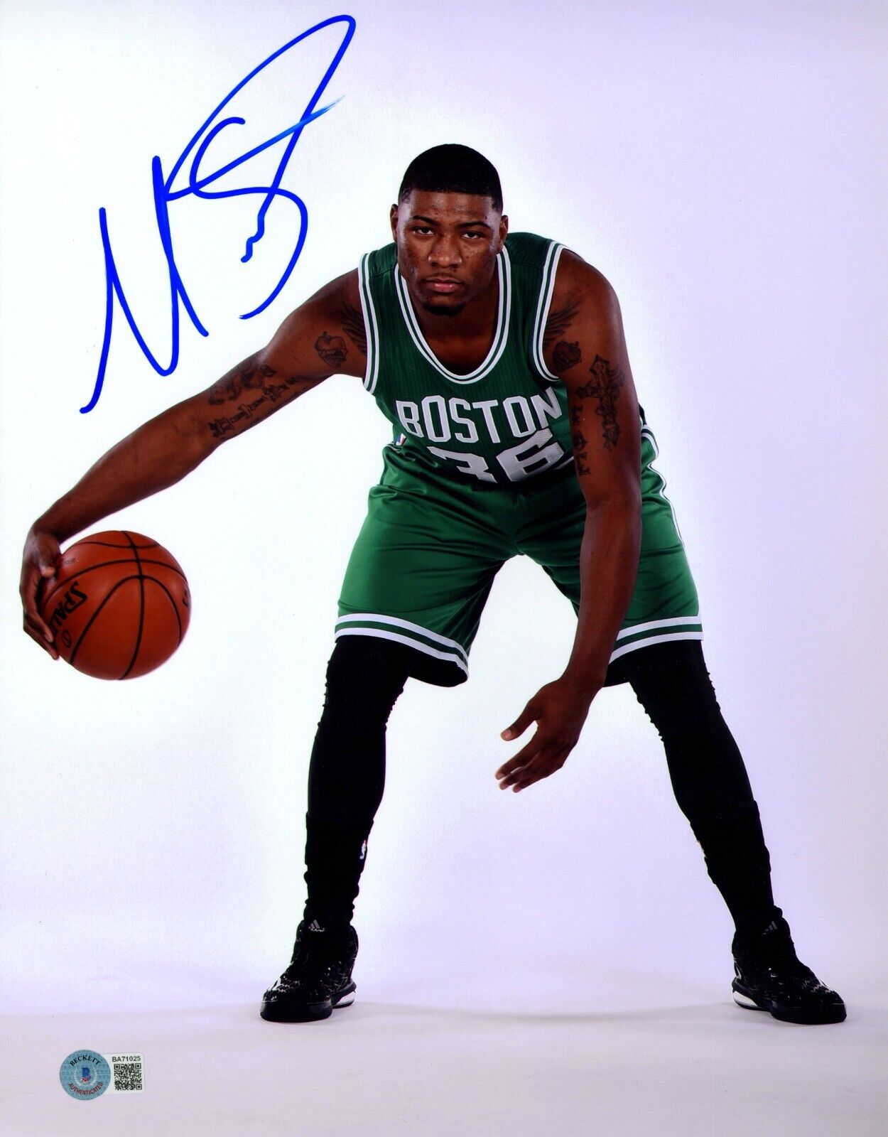 Marcus Smart Signed 11x14 Photo Poster painting COA Auto RC Rookie Celtics Rookie