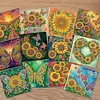12pcs Sunflower Diamond Art Greeting Cards DIY 12 Pack with Envelopes