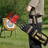 Adjustable Waist Hanging Arrow Quiver Lightweight Hip Archery Arrow Bag (Khaki)