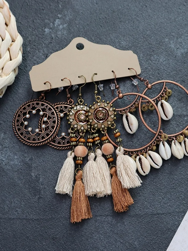 Bohemian Ethnic Style Earrings Set