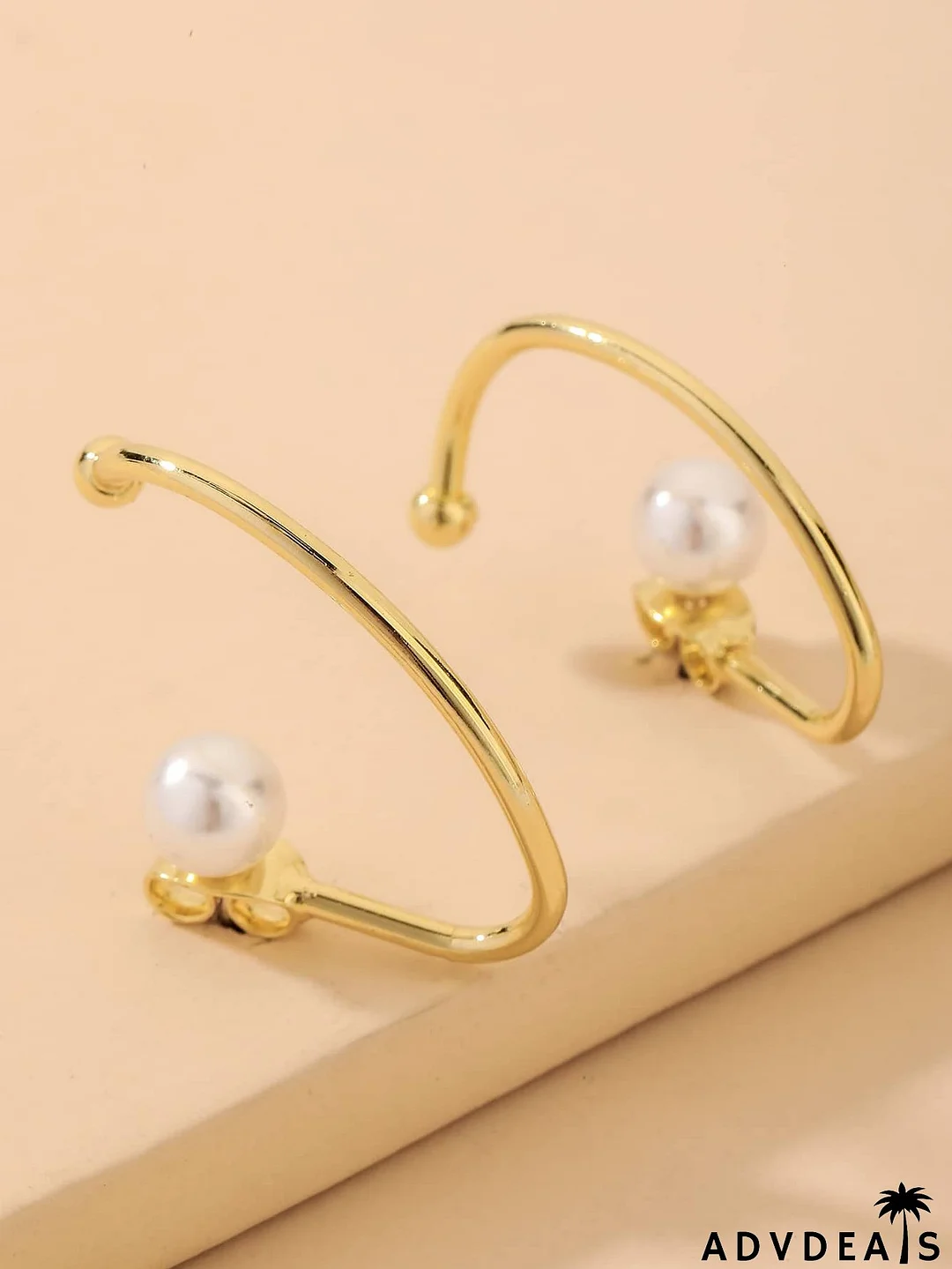 Faux Pearl Decor Earrings