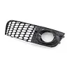 1 Pair Car Front Grill Mesh Front Fog Light Hoods Cover for Audi A4 B8 2008-2012